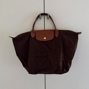 Longchamp Le Pliage Medium Chocolate Brown